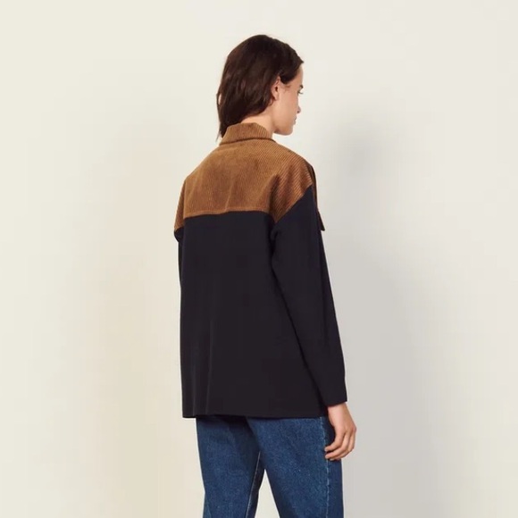 Sandro Jones Mixed Media Jacket - Picture 5 of 9